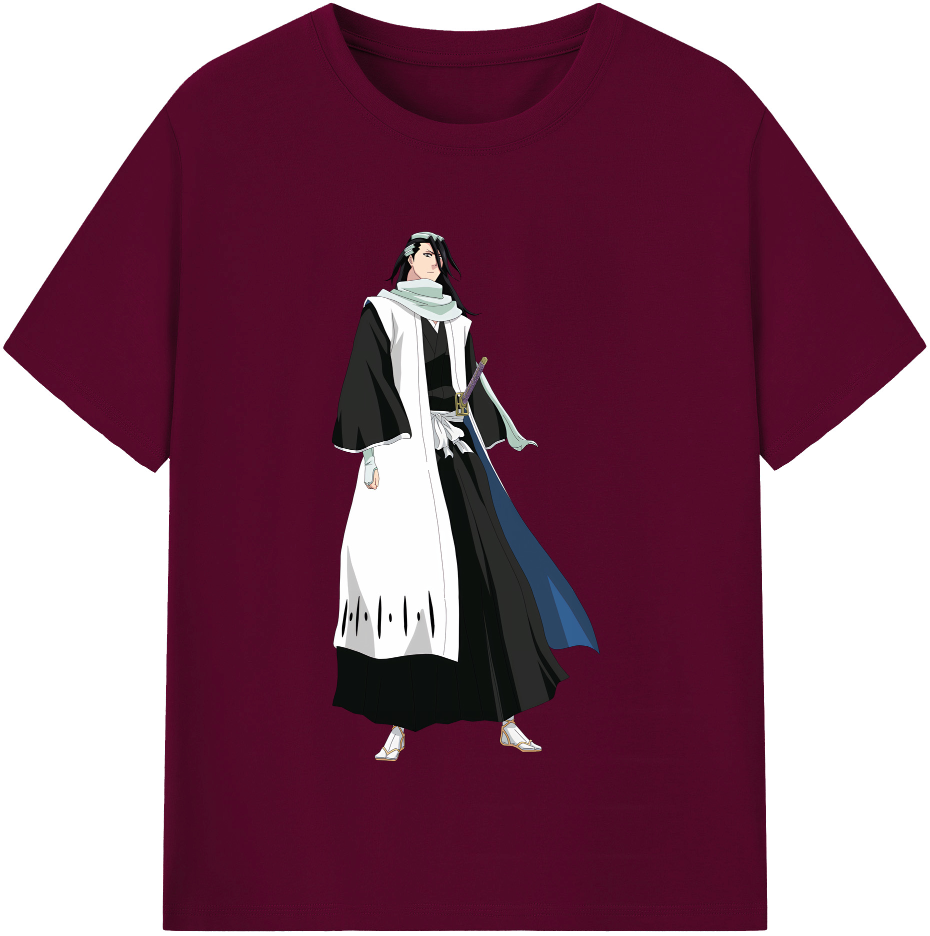 （画像用） ブリーチ くちき びゃくや BLEACH Kuchiki Byakuya レディースカジュアルプリントTシャツ（綿100％）